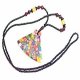 Glass, jewelry, glass ornaments, triangle, colorful flowers, jewelry, ethnic style