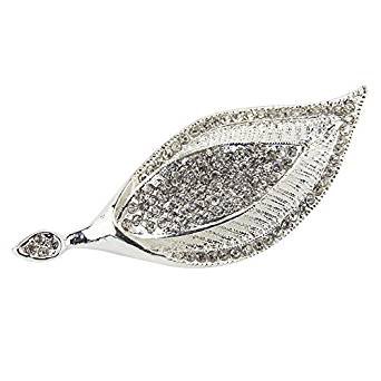 Ladies elegant and meticulous double leaf brooch