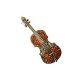 Charming brown vintage violin crystal brooch fall clothing accessories