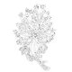 Sparkling diamond bridal bouquet wedding flower brooch