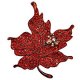 Diamond maple leaf brooch