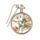 Fashion round glass bottle floating box of dried flowers stainless steel necklace