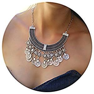 Elegant retro ancient silver collar retro fashion unique adjustable collar necklace