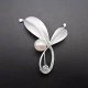 Natural freshwater pearl brooch women girl corsage pin shawl cardigan jacket buckle fashion temperament elegant ADB Asian stainl