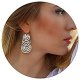 Long antique silver big statement unique retro retro elegant big earrings