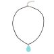 Luminous blue glass pendant necklace gift lights in the dark