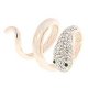 Women plated stainless steel crystal diamond snake ring holder scarves scarf clips